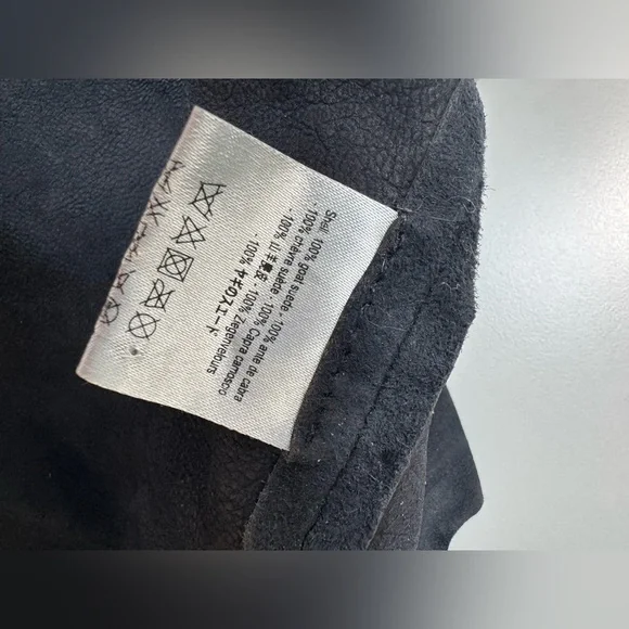 MLV Mayren Lee VirayxRevolve 100%Goat Suede genuine leather Black Dress - Size M - Picture 7 of 9